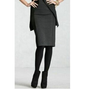 CABI | Charcoal & Black Ponte Pencil Skirt Style 449